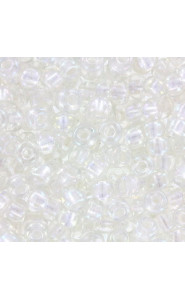 Miyuki rocailles Perlen 6/0 - Pearlized effect crystal white ab 6-3637